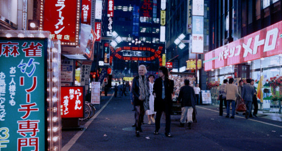 Carrie Hamilton and Diamond Yukai in a scene from Tokyo Pop